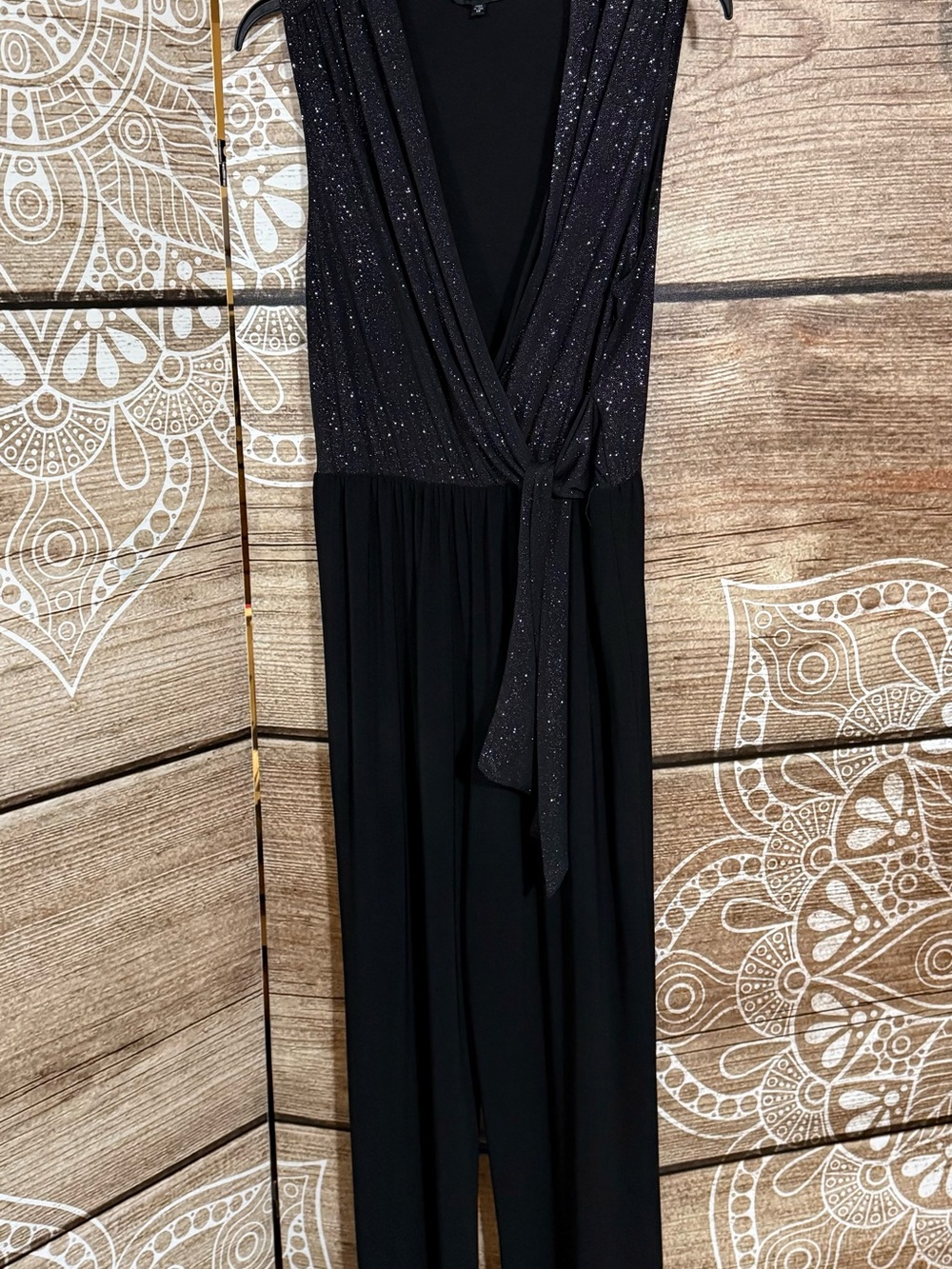 Tiana B. Black Sparkle Jumpsuit